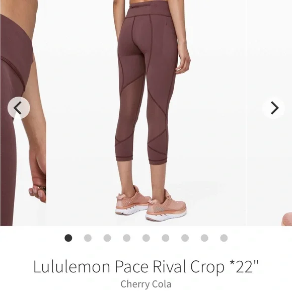 Lululemon Pace Rival Crop *22" - Picture 2 of 9
